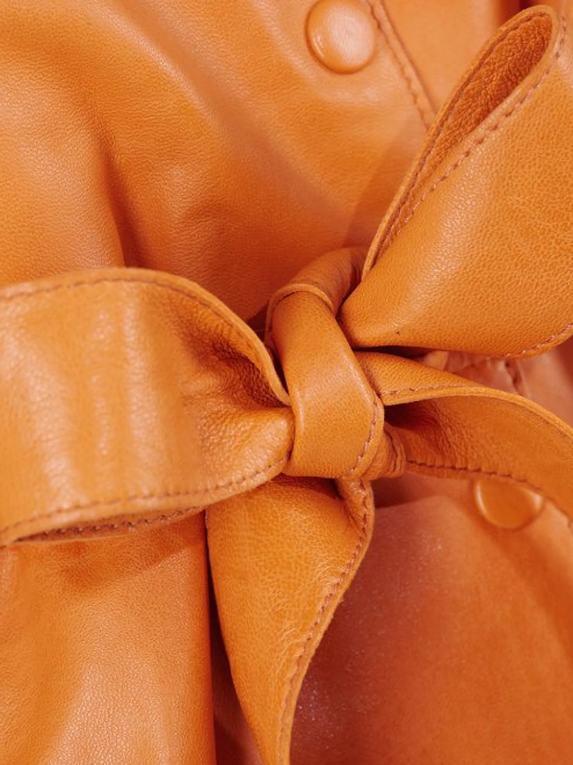 Maze Damen Lederhemd in orange