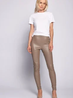 Maze Damen Lederhose in taupe