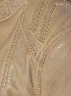 Maze Damen Lederjacke in beige