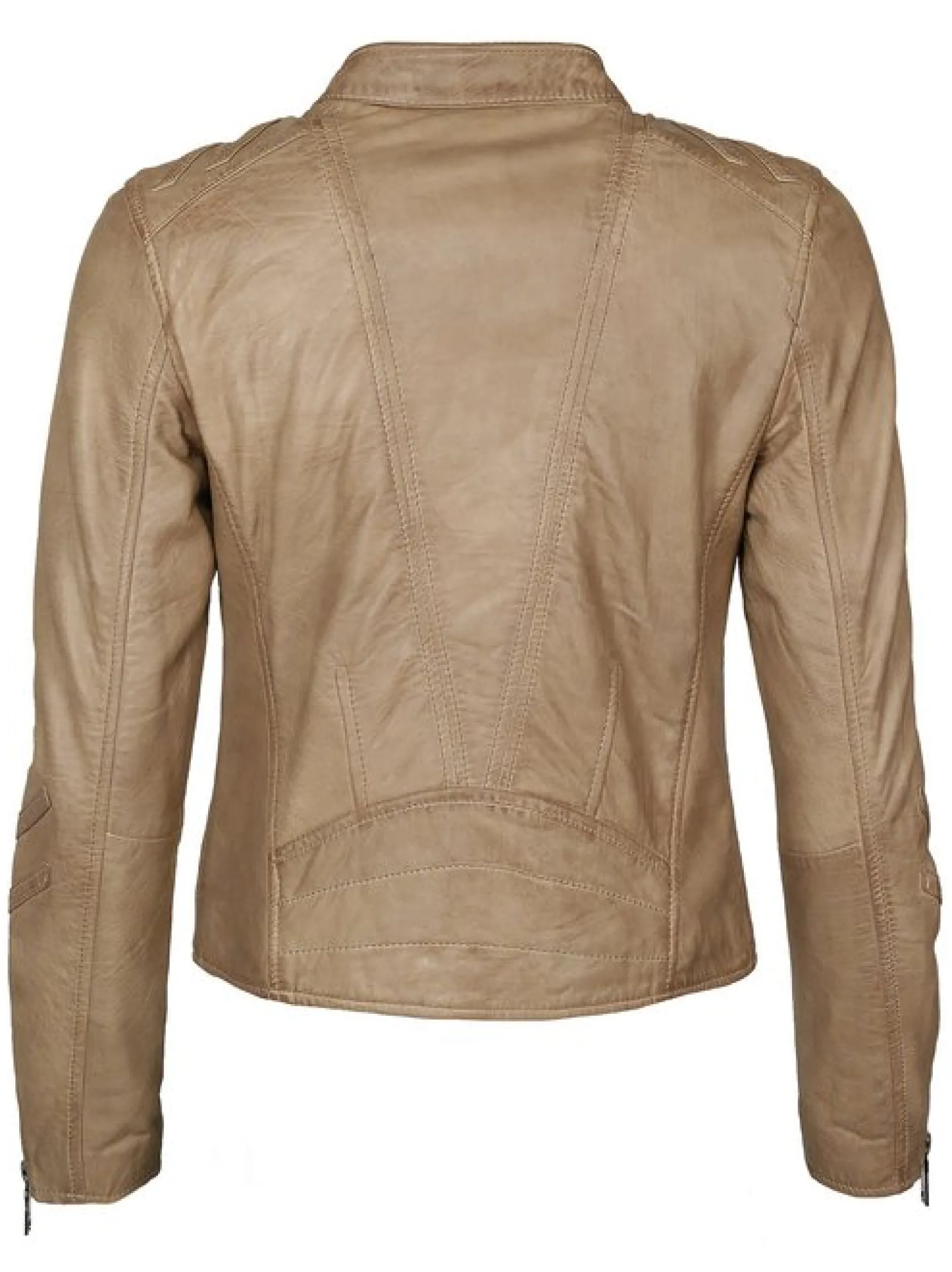Maze Damen Lederjacke in beige