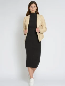 Maze Damen Lederjacke in beige