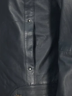 Maze Damen Lederjacke in blau