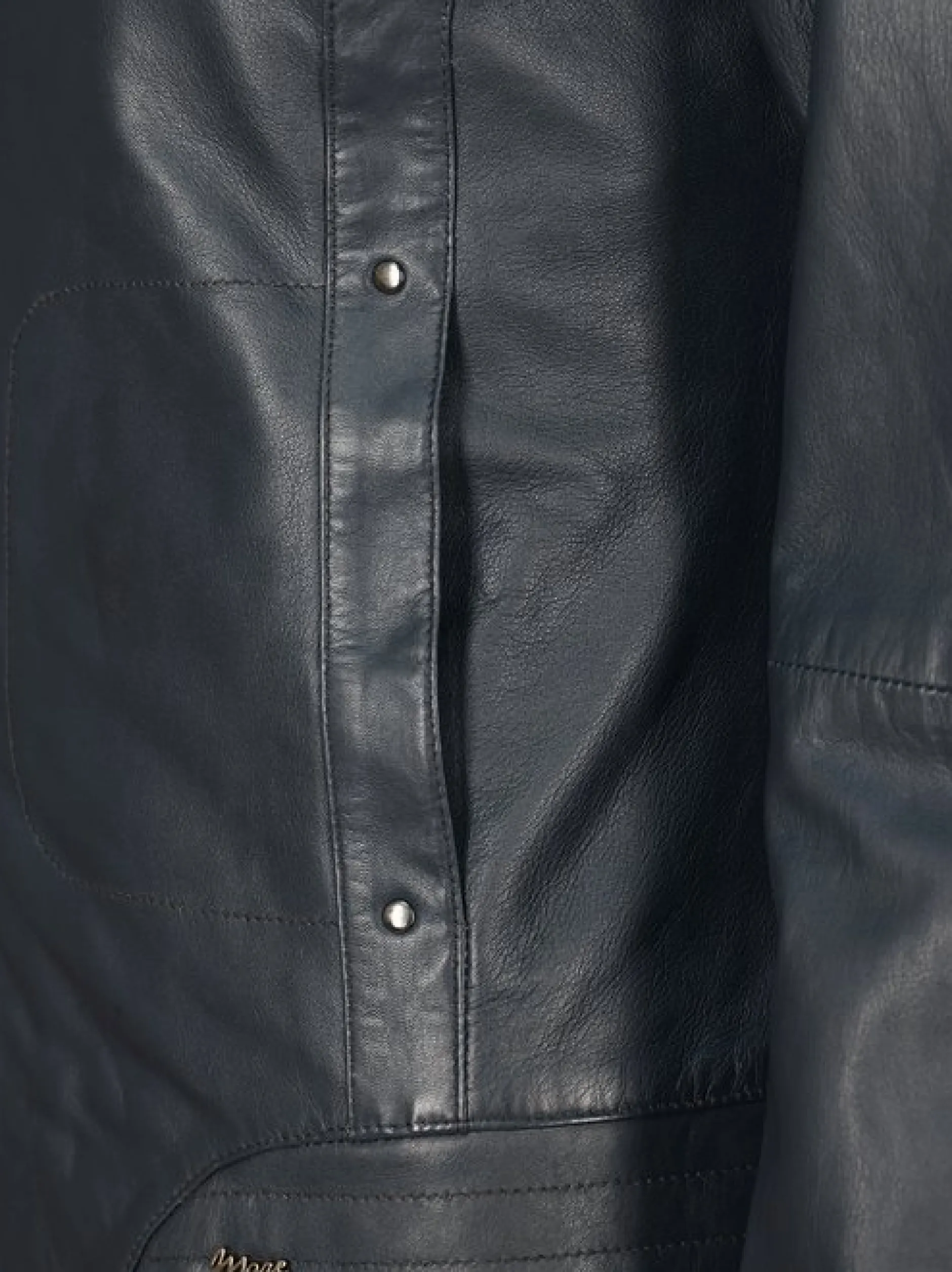 Maze Damen Lederjacke in blau