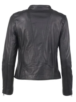 Maze Damen Lederjacke in blau