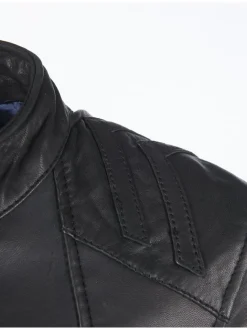Maze Damen Lederjacke in blau