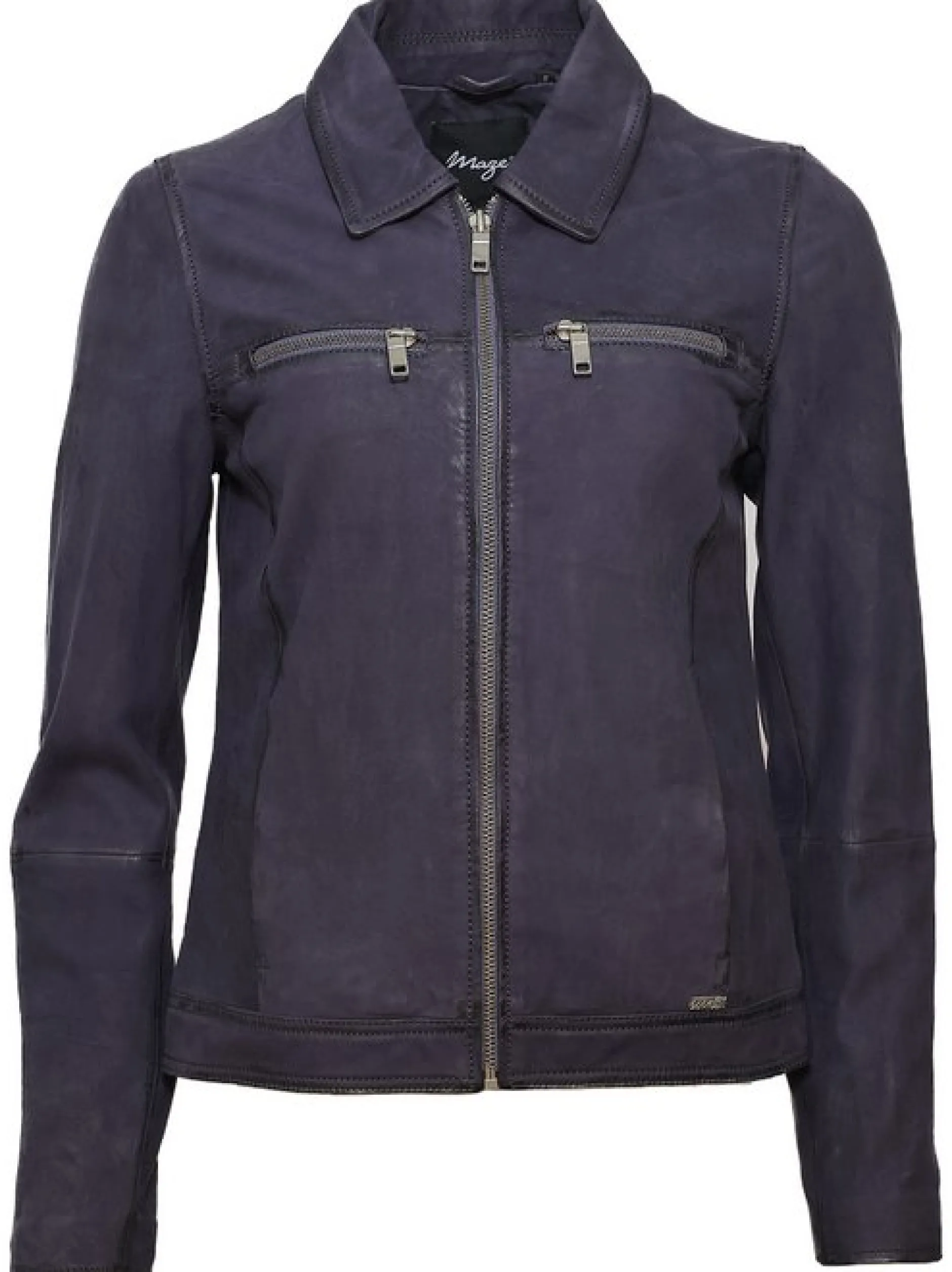 Maze Damen Lederjacke in blau