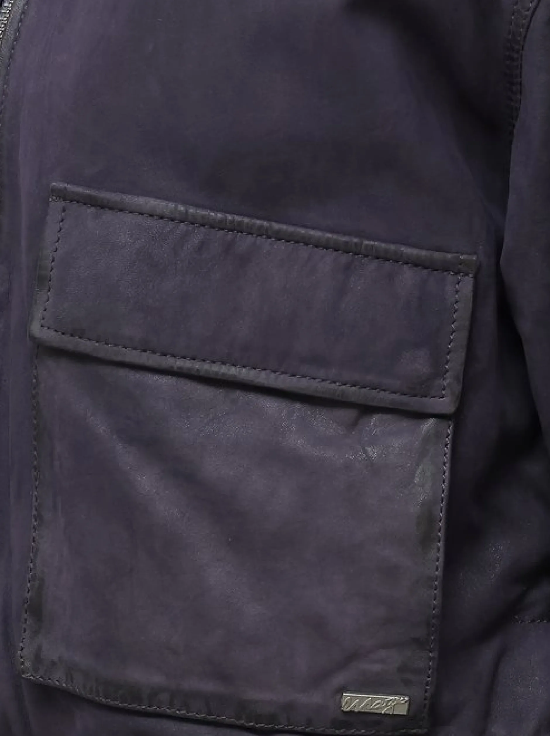 Maze Damen Lederjacke in blau