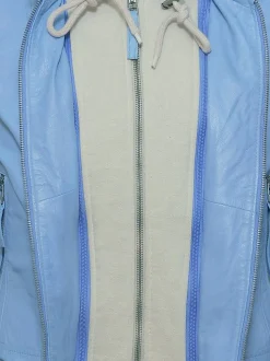 Maze Damen Lederjacke in blau