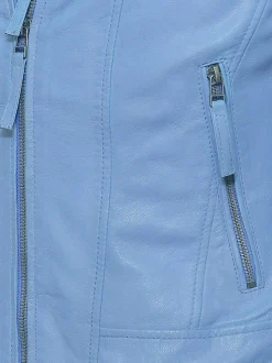 Maze Damen Lederjacke in blau