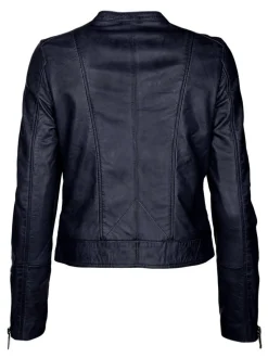 Maze Damen Lederjacke in blau