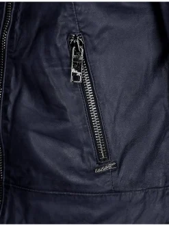 Maze Damen Lederjacke in blau