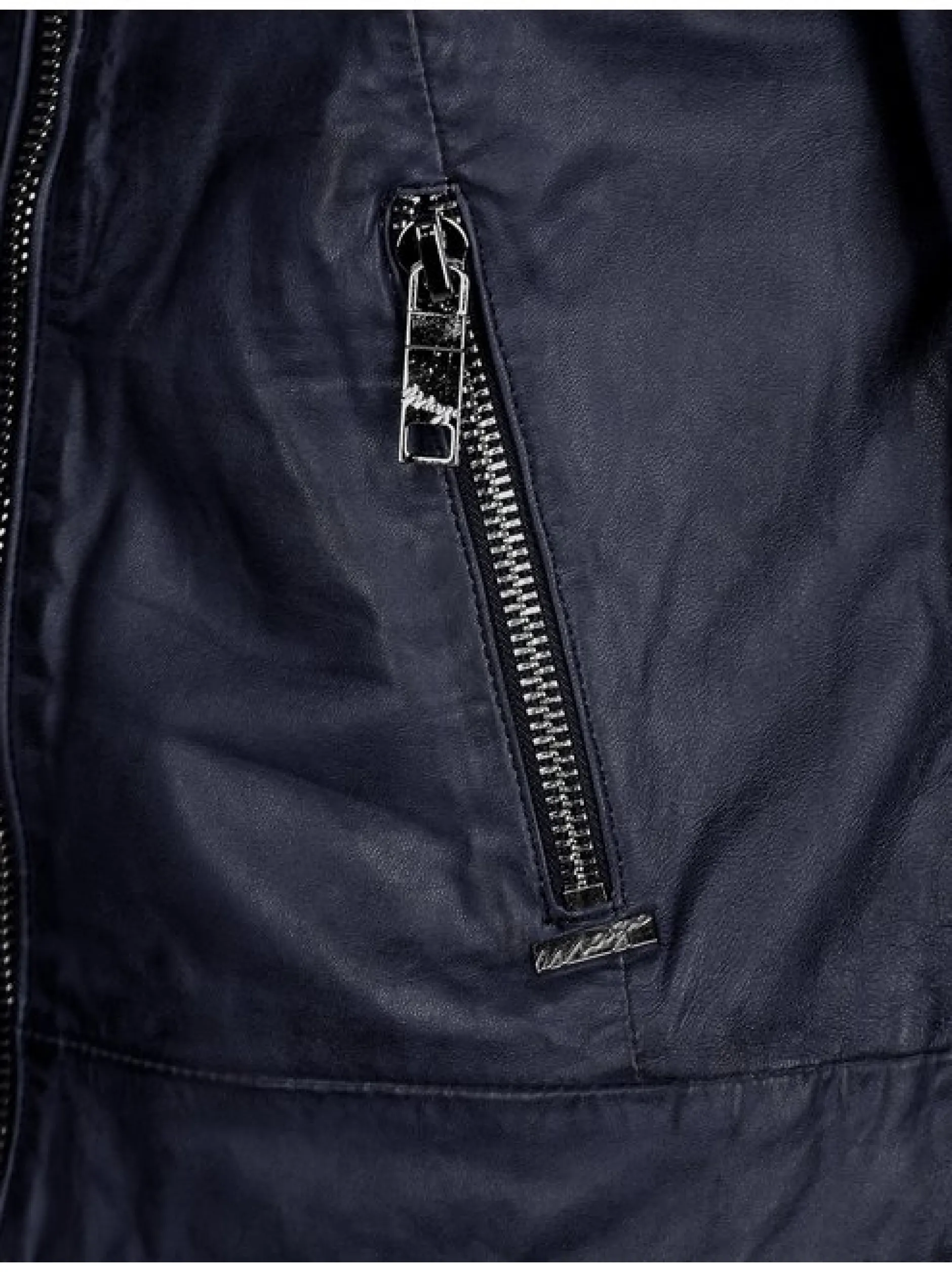 Maze Damen Lederjacke in blau