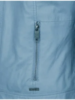 Maze Damen Lederjacke in blau