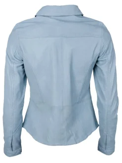 Maze Damen Lederjacke in blau