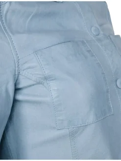 Maze Damen Lederjacke in blau