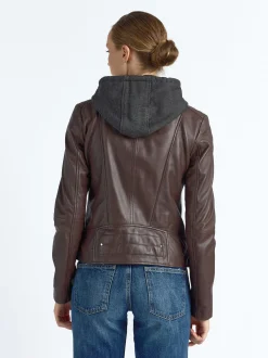 Maze Damen Lederjacke in braun