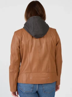Maze Damen Lederjacke in cognac