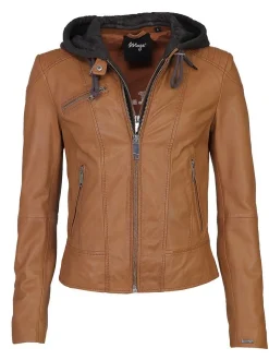 Maze Damen Lederjacke in cognac