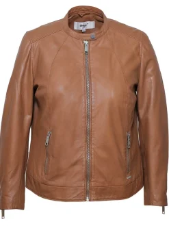 Maze Damen Lederjacke in cognac