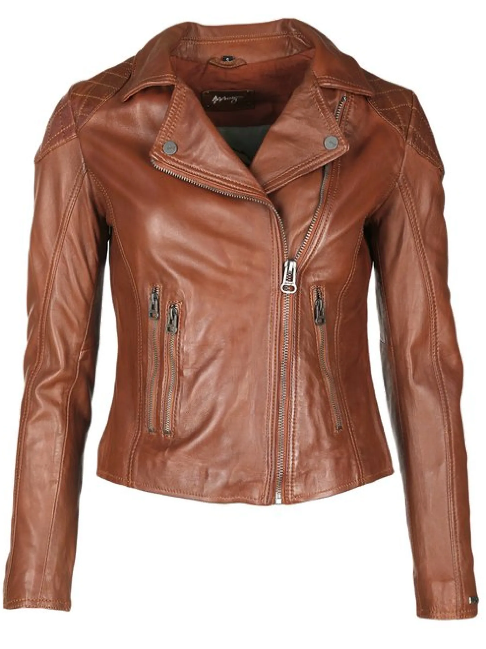 Maze Damen Lederjacke in cognac