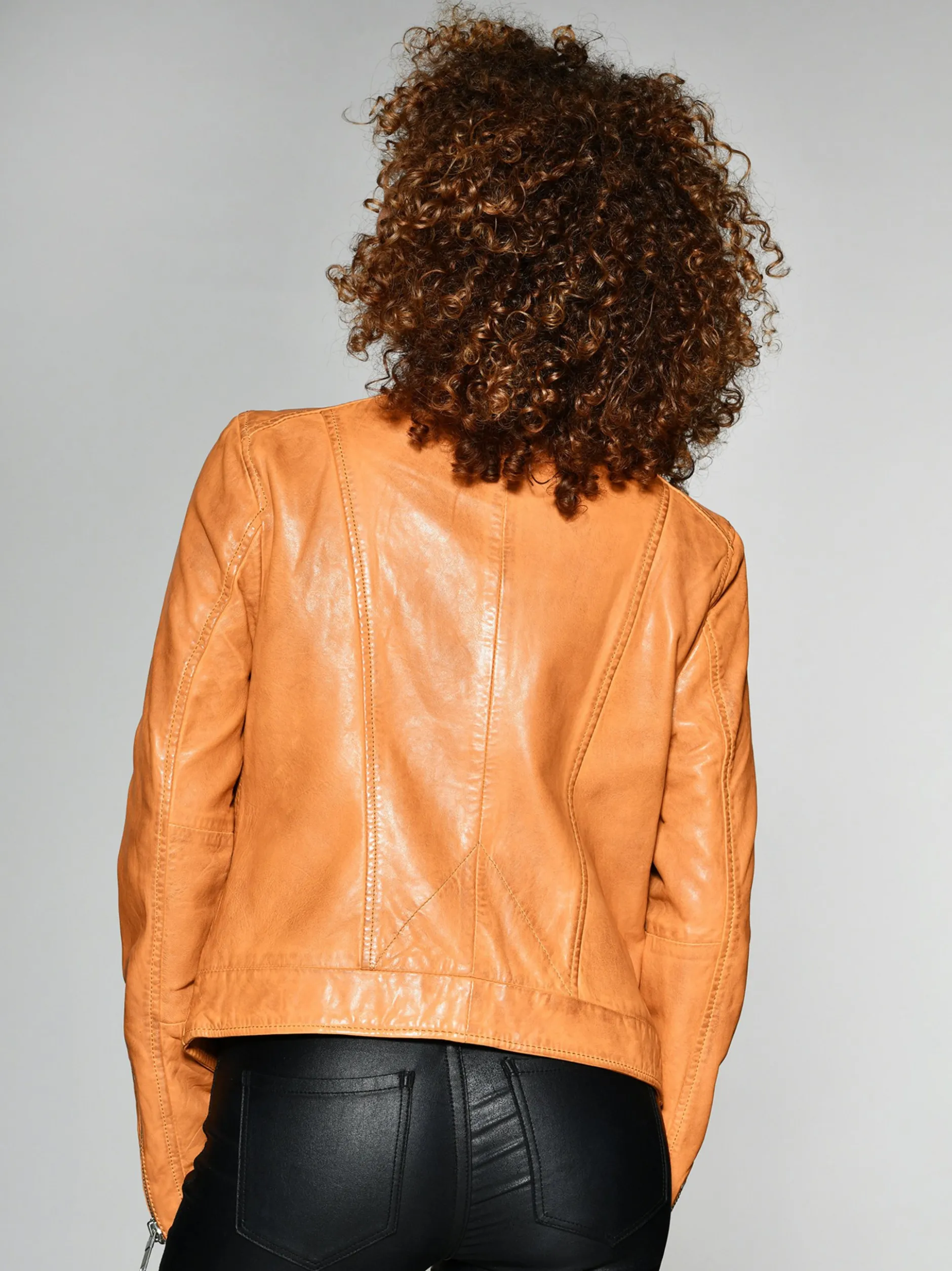 Maze Damen Lederjacke in cognac