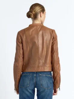 Maze Damen Lederjacke in cognac