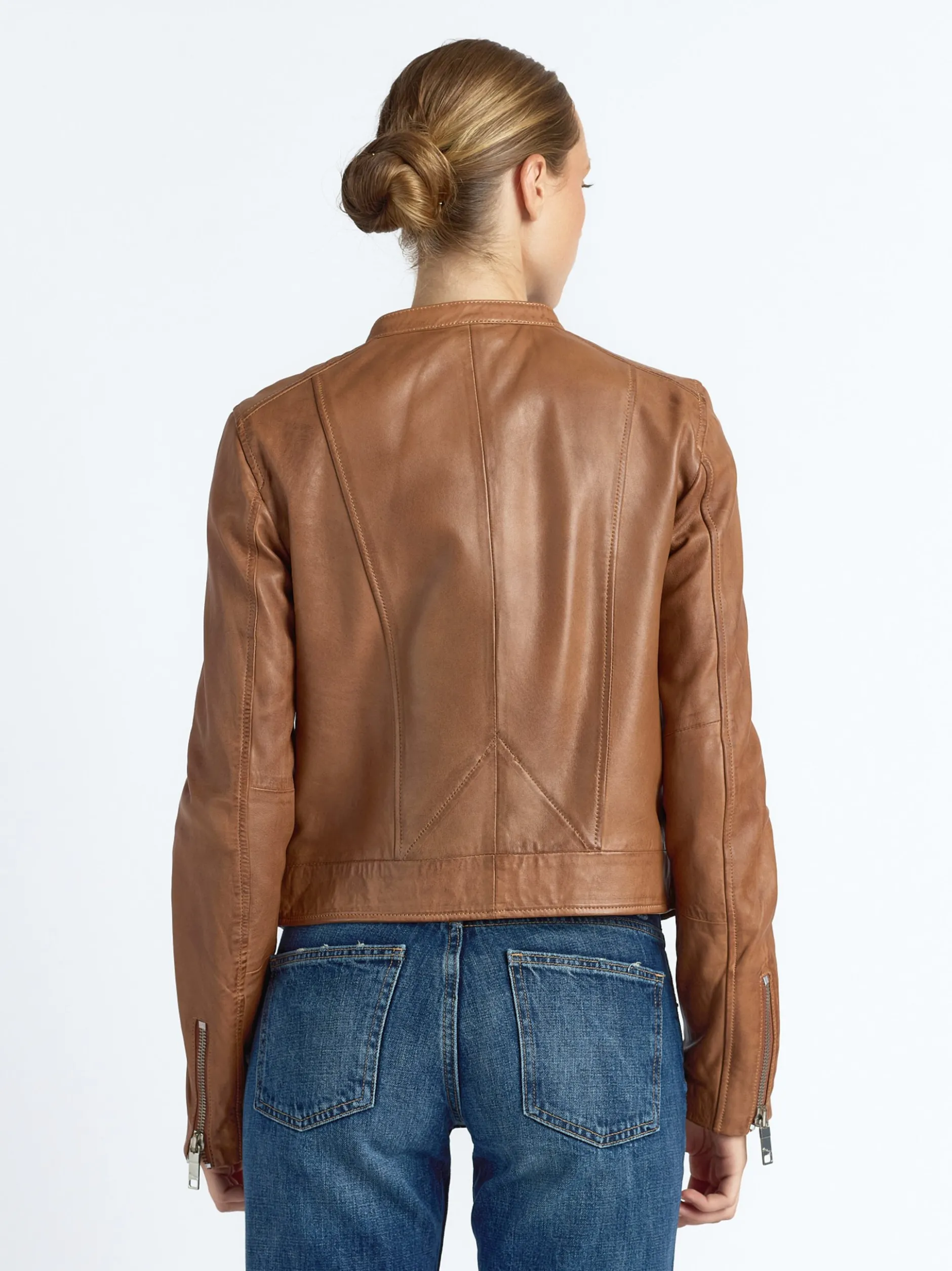 Maze Damen Lederjacke in cognac