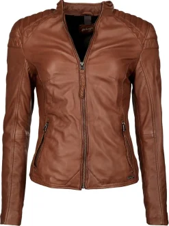 Maze Damen Lederjacke in cognac