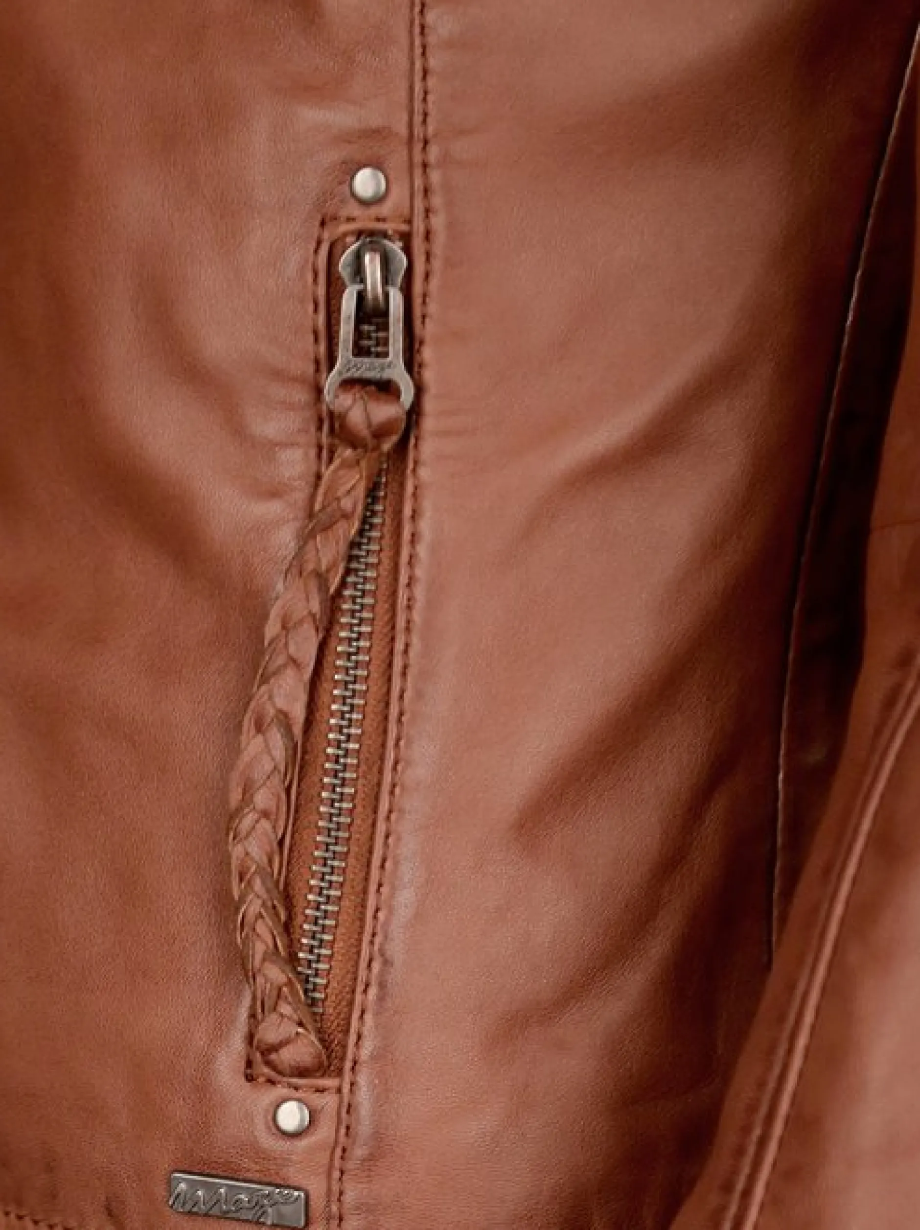 Maze Damen Lederjacke in cognac
