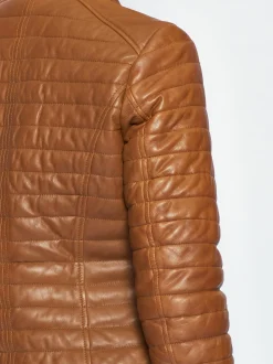 Maze Damen Lederjacke in cognac