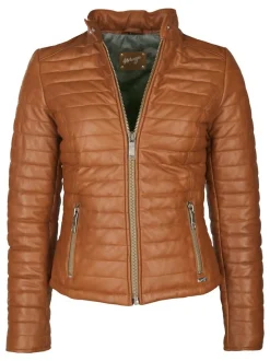 Maze Damen Lederjacke in cognac