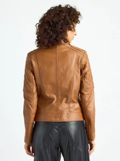 Maze Damen Lederjacke in cognac