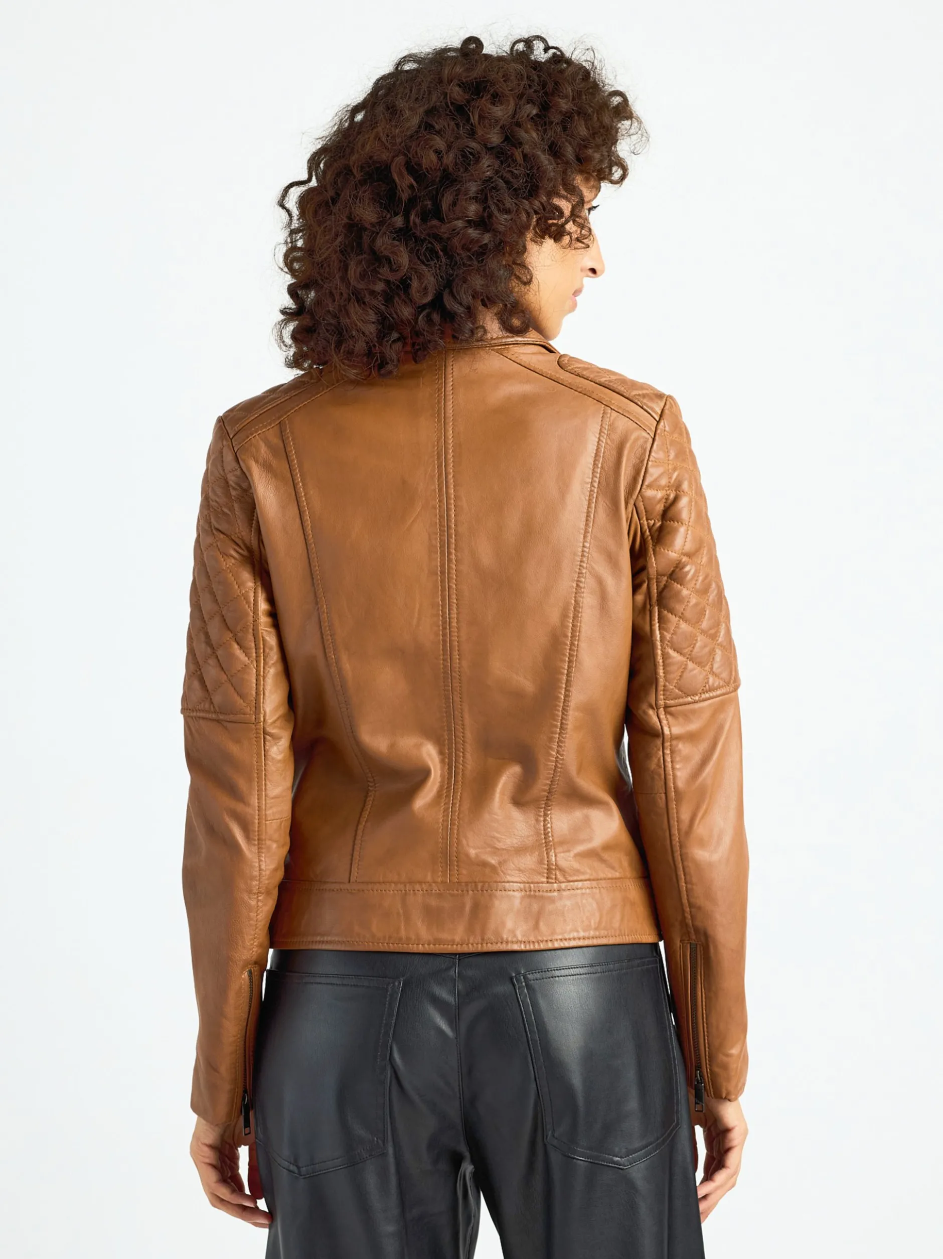 Maze Damen Lederjacke in cognac