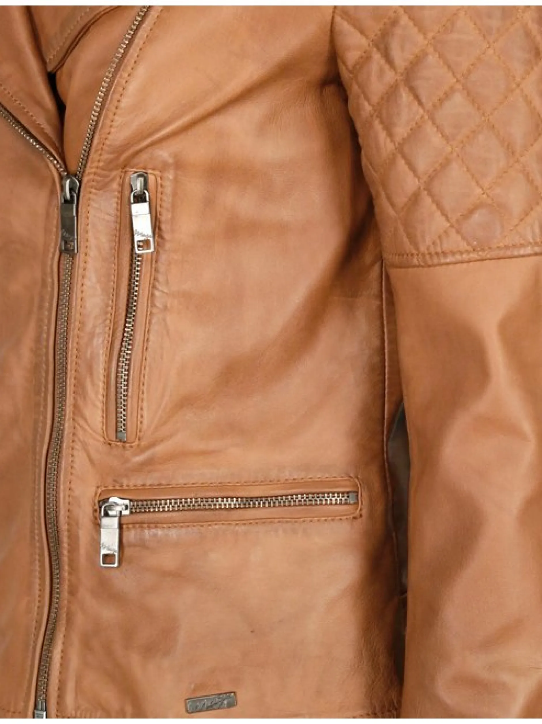 Maze Damen Lederjacke in cognac