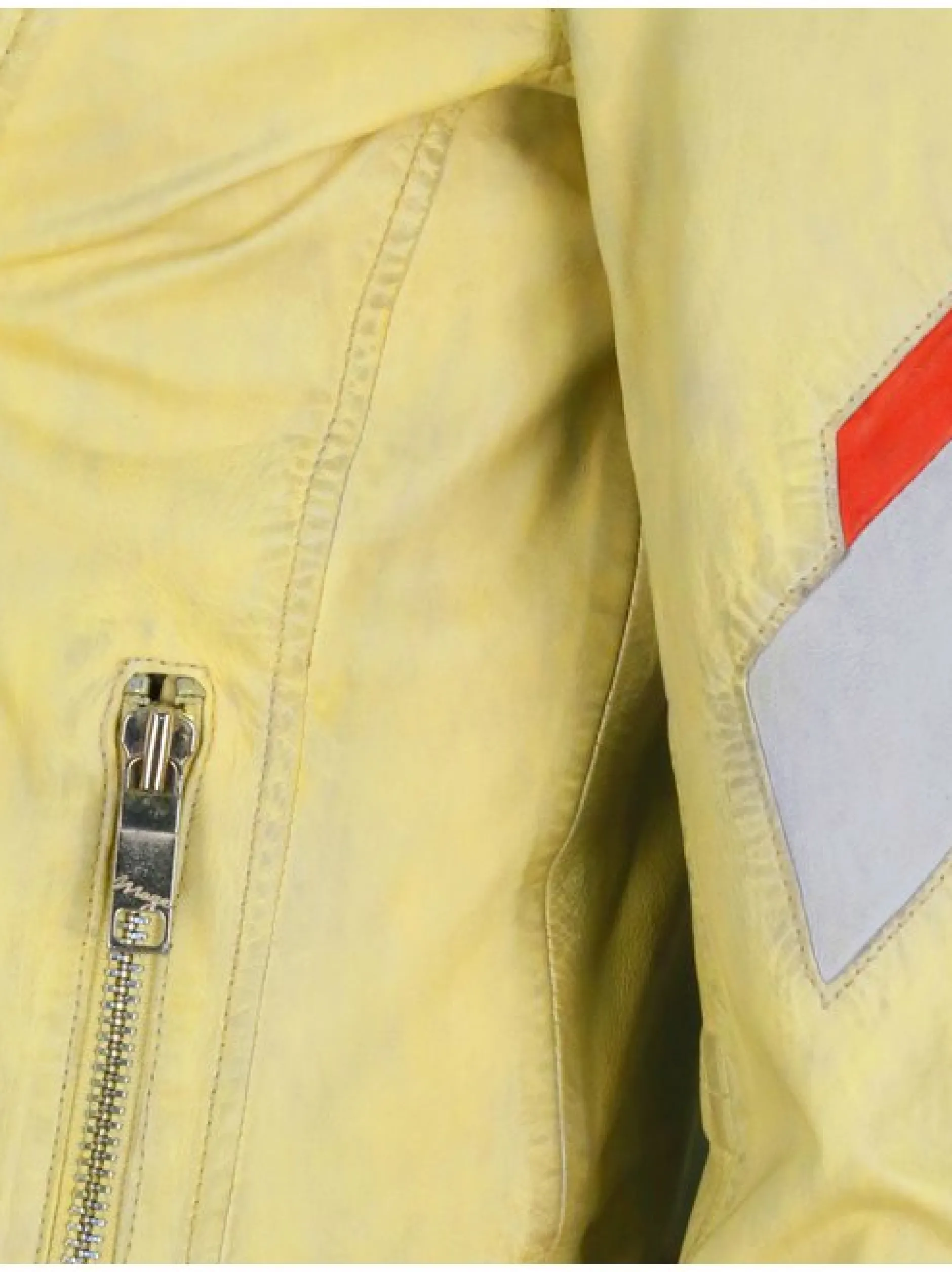 Maze Damen Lederjacke in gelb