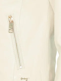 Maze Damen Lederjacke in grau