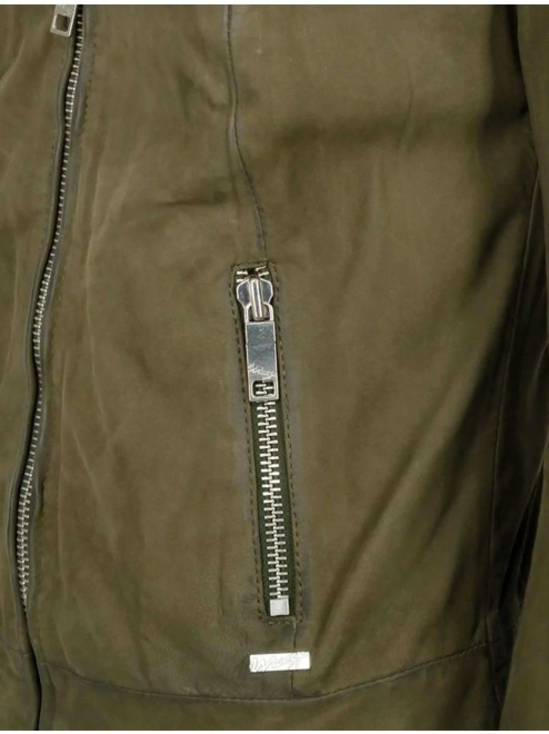 Maze Damen Lederjacke in grün
