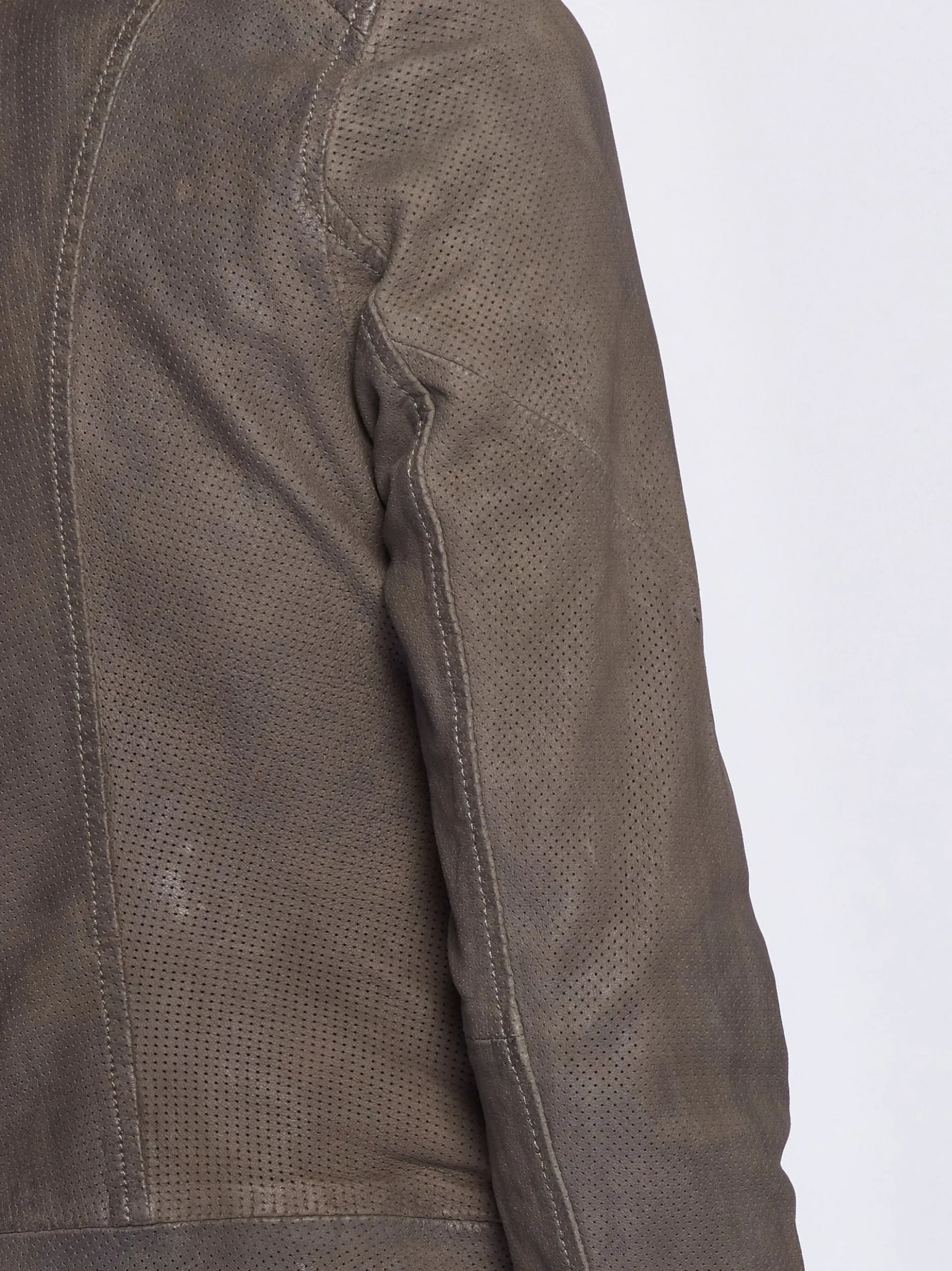 Maze Damen Lederjacke in grün