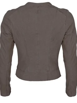 Maze Damen Lederjacke in grün