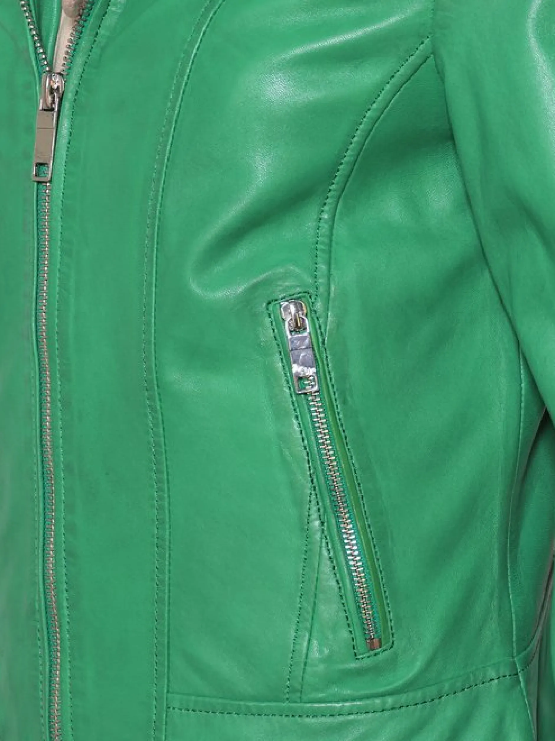 Maze Damen Lederjacke in grün