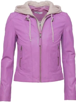 Maze Damen Lederjacke in lila