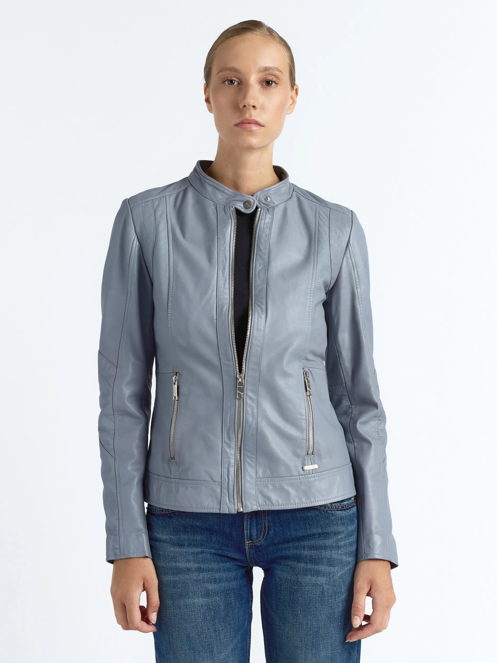 Maze Damen Lederjacke in lila