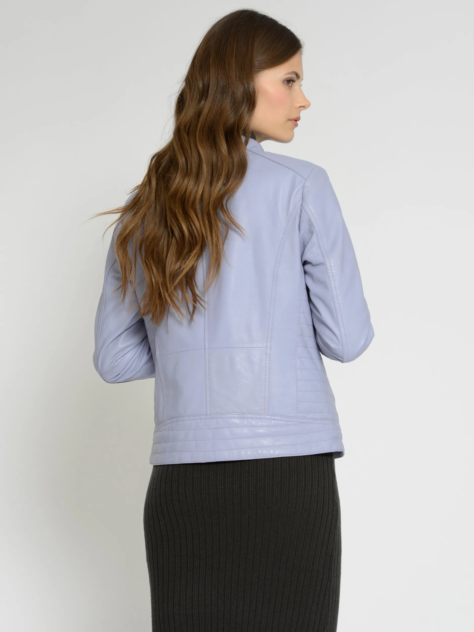 Maze Damen Lederjacke in lila