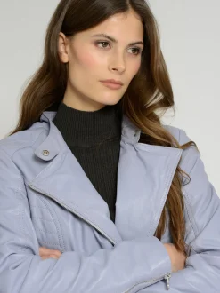 Maze Damen Lederjacke in lila