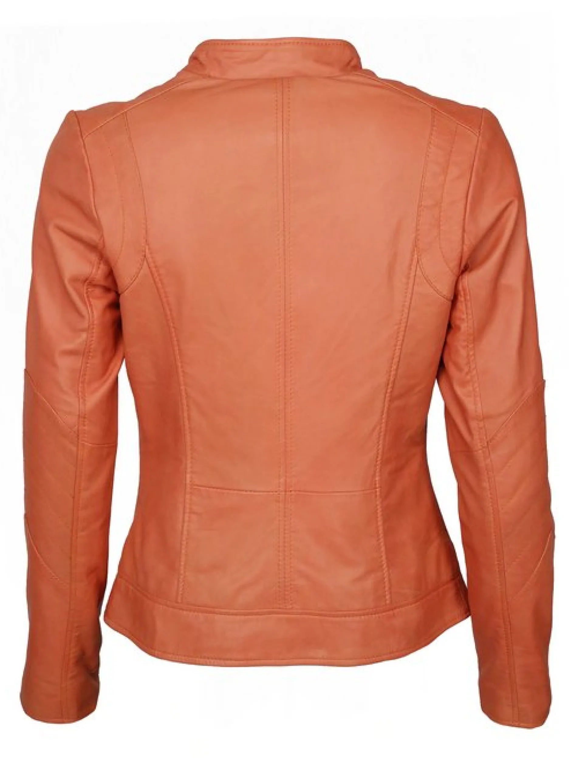 Maze Damen Lederjacke in orange