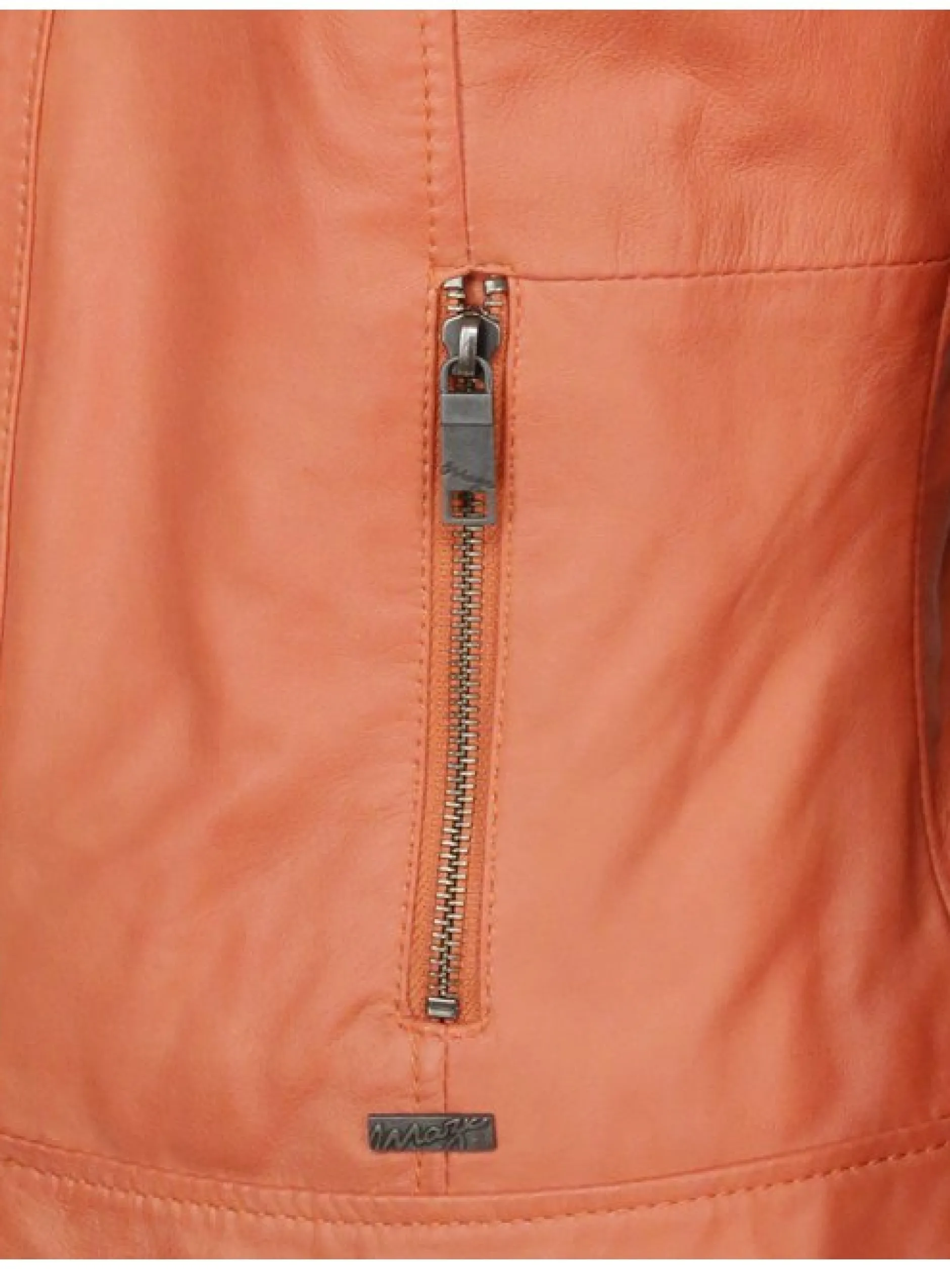 Maze Damen Lederjacke in orange