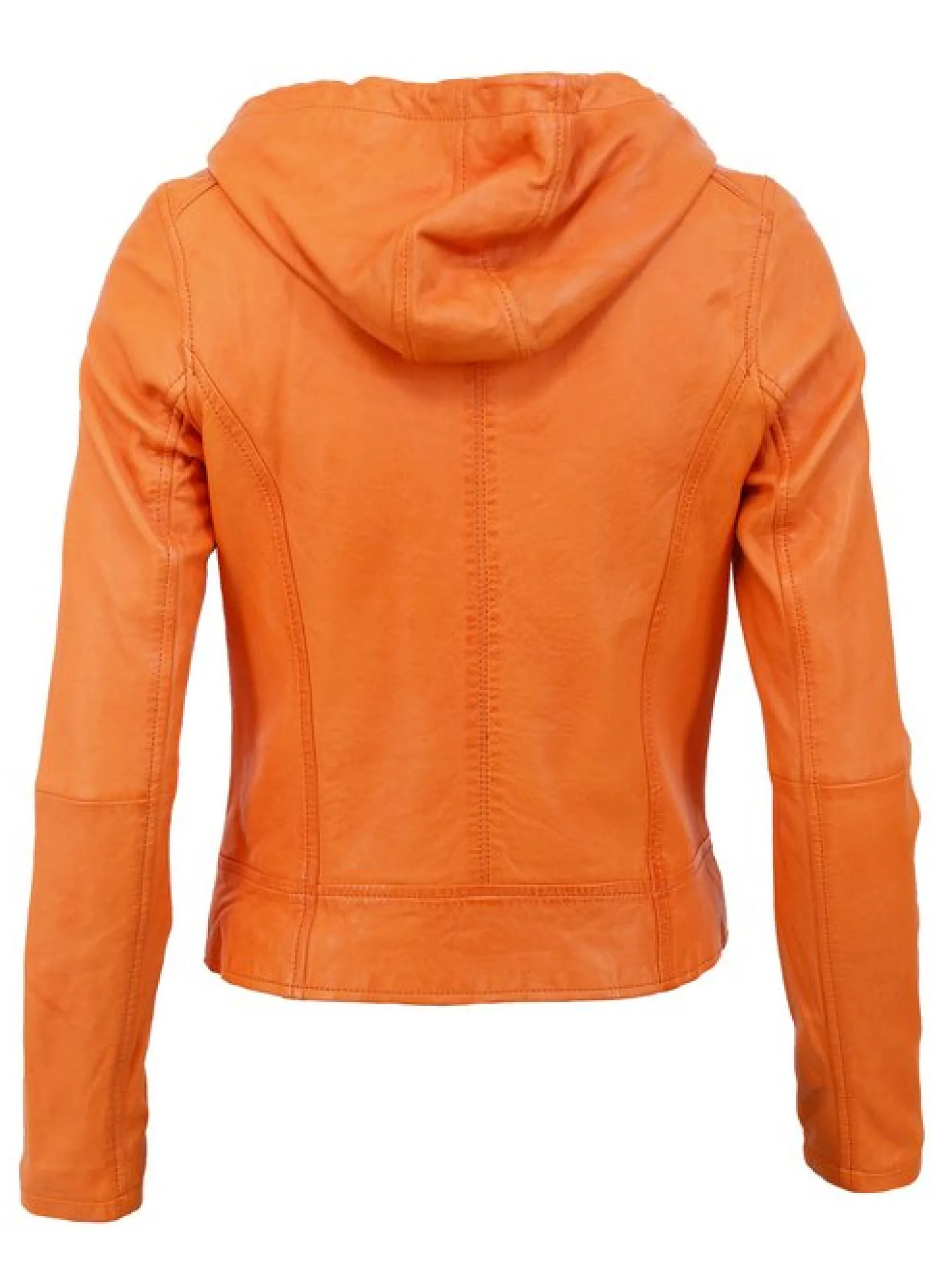 Maze Damen Lederjacke in orange