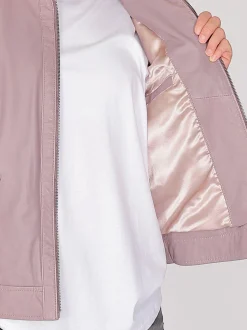 Maze Damen Lederjacke in rosa