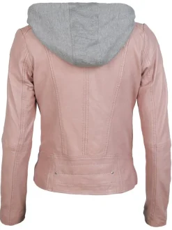 Maze Damen Lederjacke in rosa