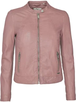 Maze Damen Lederjacke in rosa